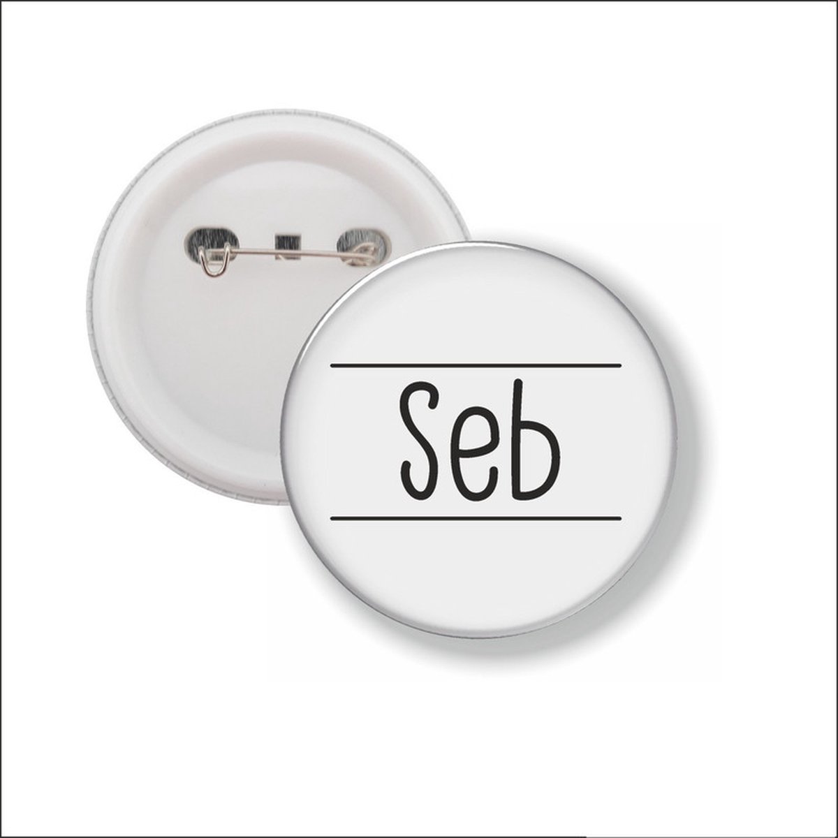 Button Met Speld 58 MM - Seb