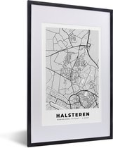 Fotolijst incl. Poster - Halsteren - Plattegrond - Kaart - Stadskaart - 40x60 cm - Posterlijst