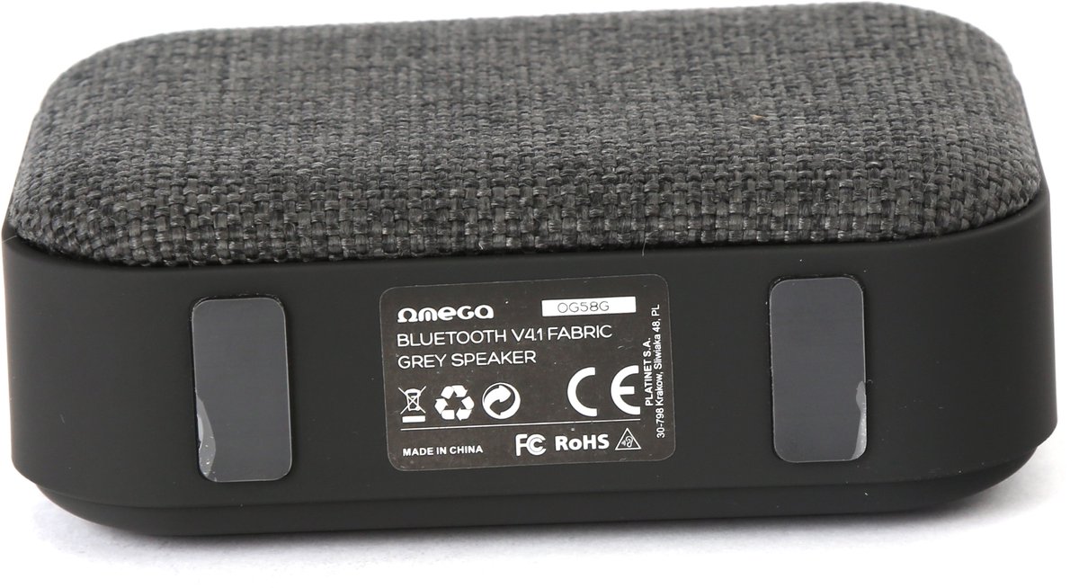 Omega OG58LG Draagbare & party speaker Zwart, Grijs