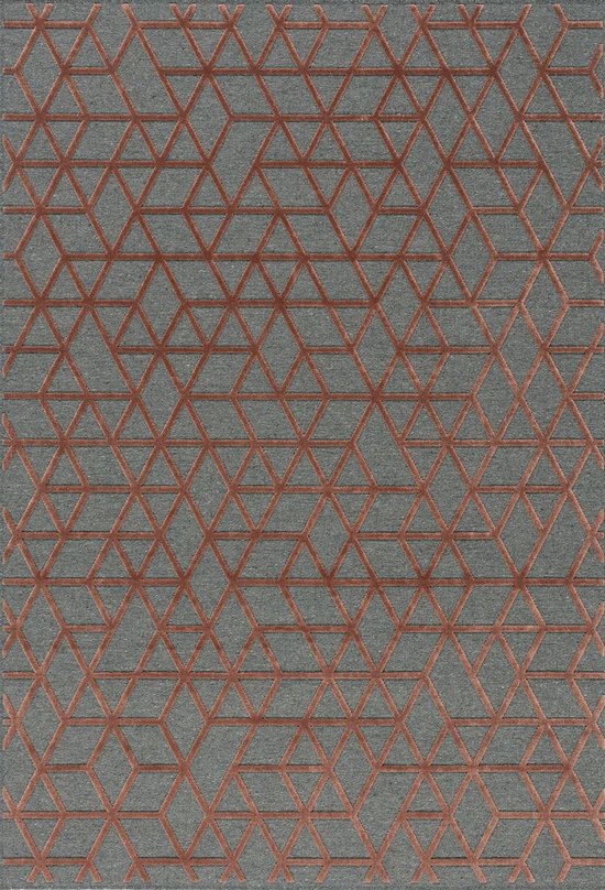 Vloerkleed Brinker Carpets Chiara 826 Grey Red - maat 160 x 230 cm