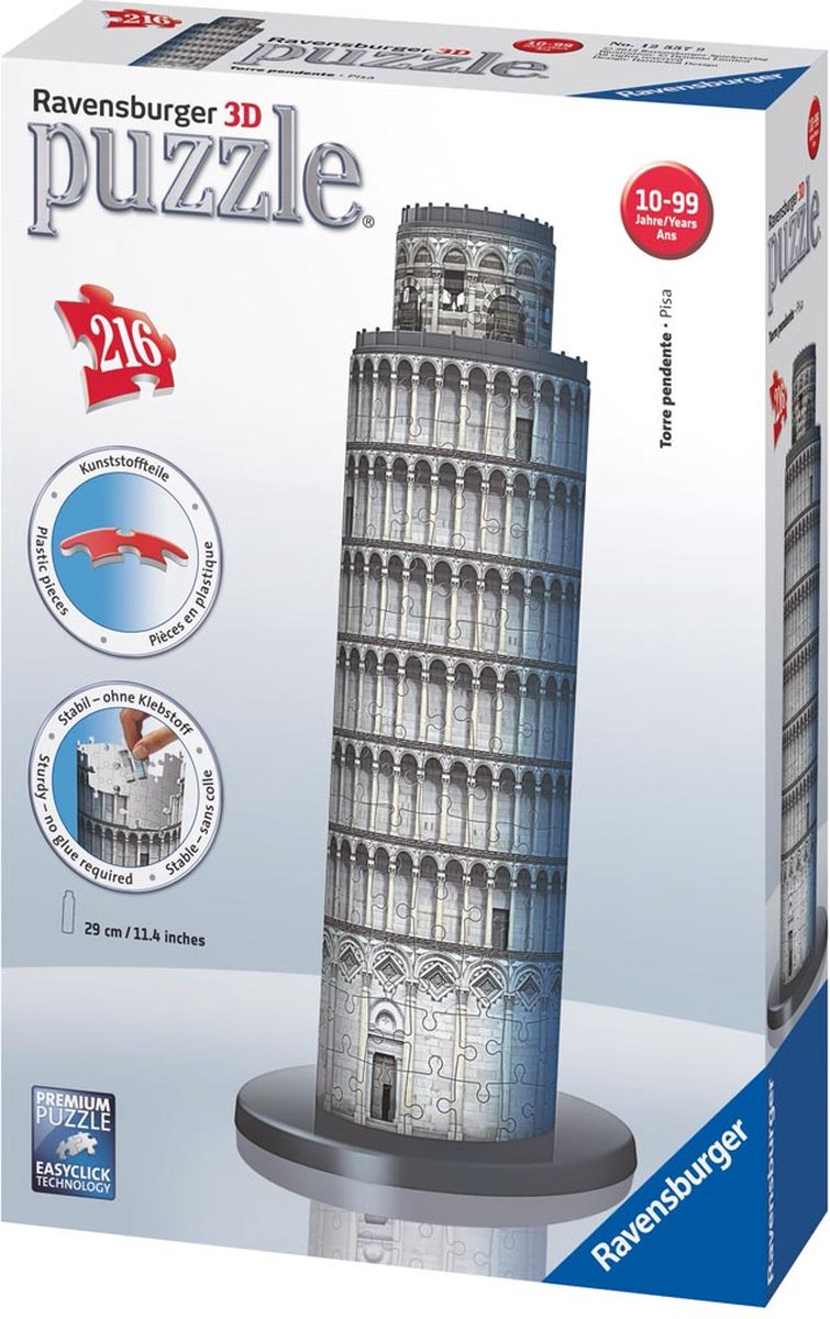 Ravensburger Toren van Pisa- 3D puzzel gebouw - 216 stukjes | bol.com