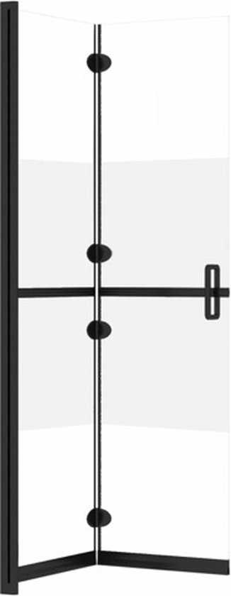 vidaXL - Inloopdouchewand - inklapbaar - 100x190 - cm - ESG-glas - halfmat