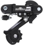 Sunrace Achterderailleur 6/7-speed - lange kooi - staal - directe montage - zwart