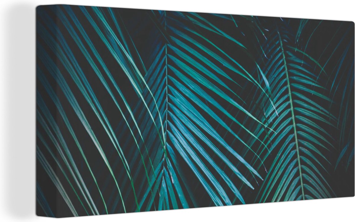 Runa art Tableau Décoration Murale Palmiers au Coucher du Soleil 90x30
