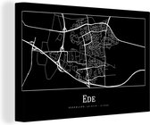 Peinture sur toile Ede - Plan de ville - Carte - Plan d'étage - 30x20 cm - Décoration murale