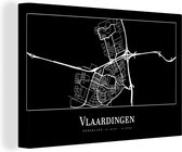 Carte de peinture sur toile - Vlaardingen - Carte - Plan de la ville - 120x80 cm - Décoration murale