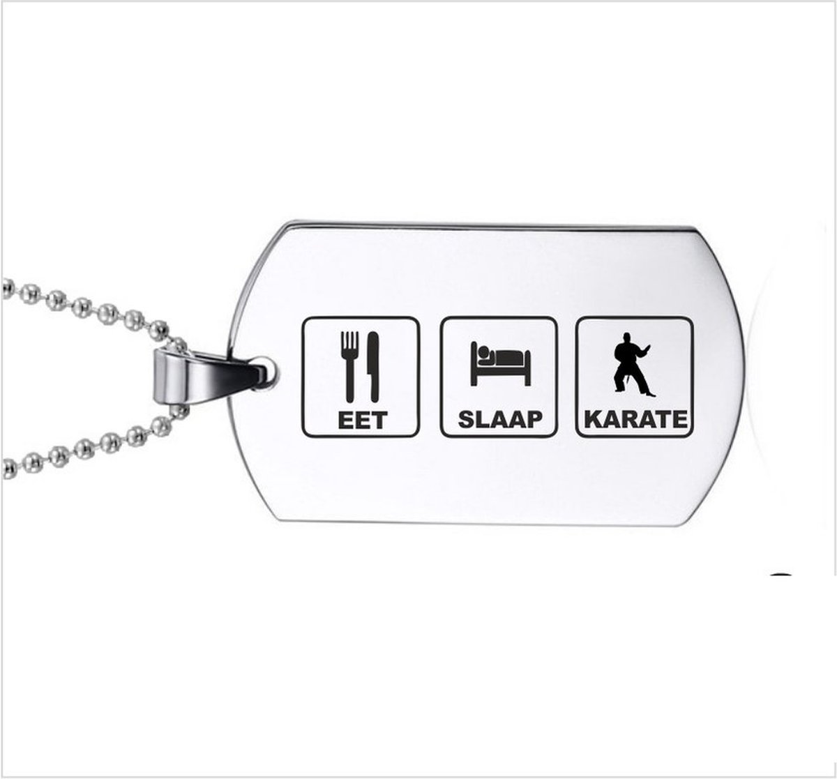 Ketting RVS - Eet Slaap Karate