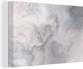 Canvas Schilderij Wolken - Abstract - Verf - 120x80 cm - Wanddecoratie