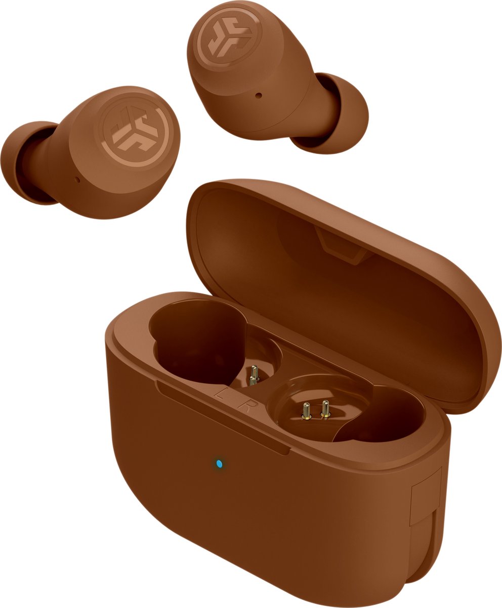 JLab Go Air POP Tones Draadloze Oordopjes - oortjes draadloos - 32 uur Speeltijd - EQ Geluidsinstellingen - Bluetooth 5.1 - Oplaadcase met ingebouwde Oplaadkabel – Pantone 1615