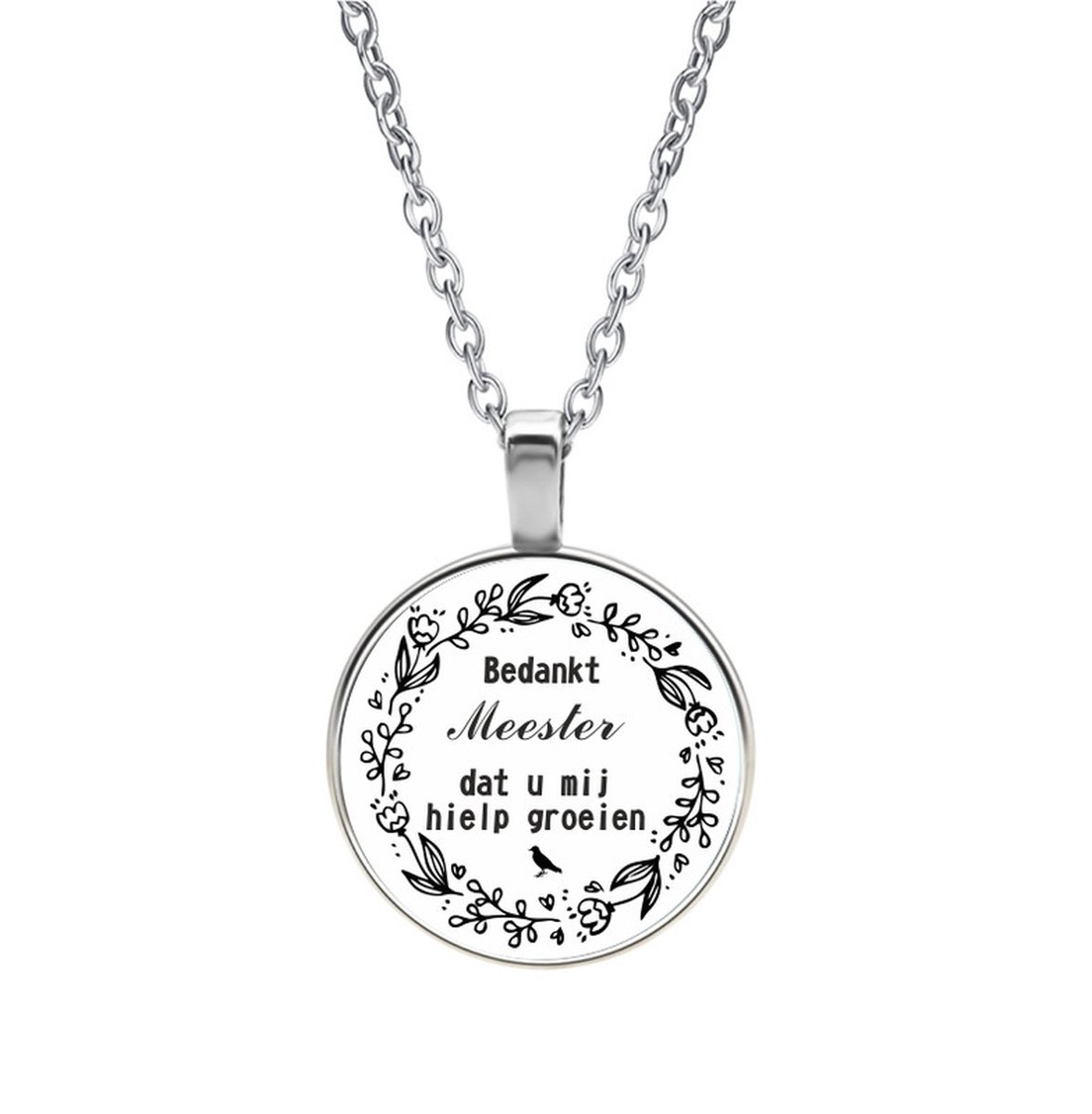 Ketting Glas -  Bedankt Meester