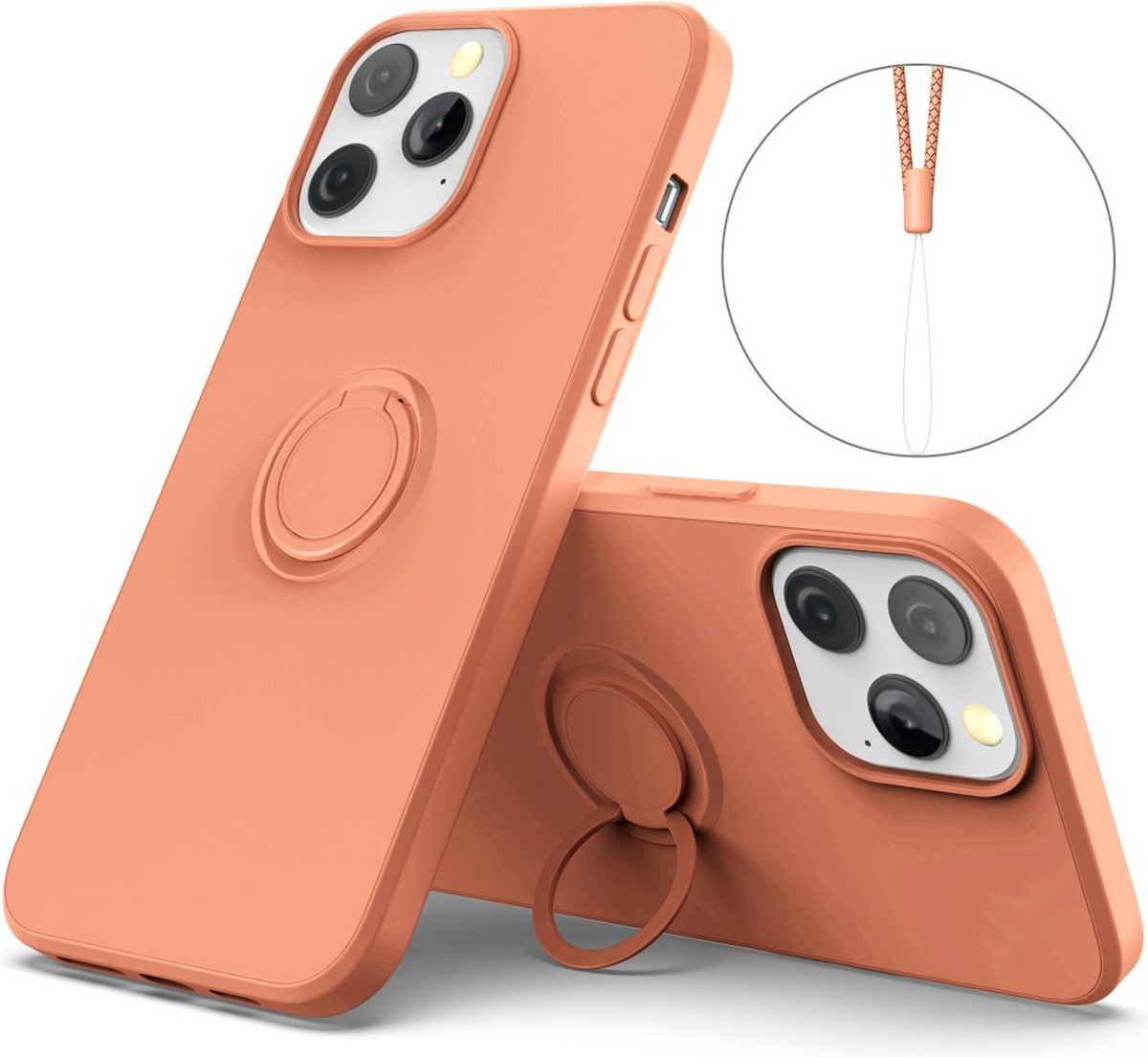 Apple iPhone 13 Mini Dun Hoesje - Perzik Oranje - Cacious (Nude Serie)