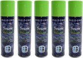 5x Glow in the dark sneeuw spray 150 ml - Spuitsneeuw - Frostspray - Sneeuwspray - Kerstdecoratie