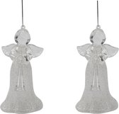 2x pendentifs de Noël en acrylique ange 12 cm Ornements de Noël - Ornements en Acryl Décorations de Noël