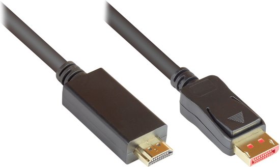 DisplayPort naar HDMI kabel - DP 1.4 / HDMI 2.0 (4K 60Hz + HDR) / zwart - 10  meter | bol.com