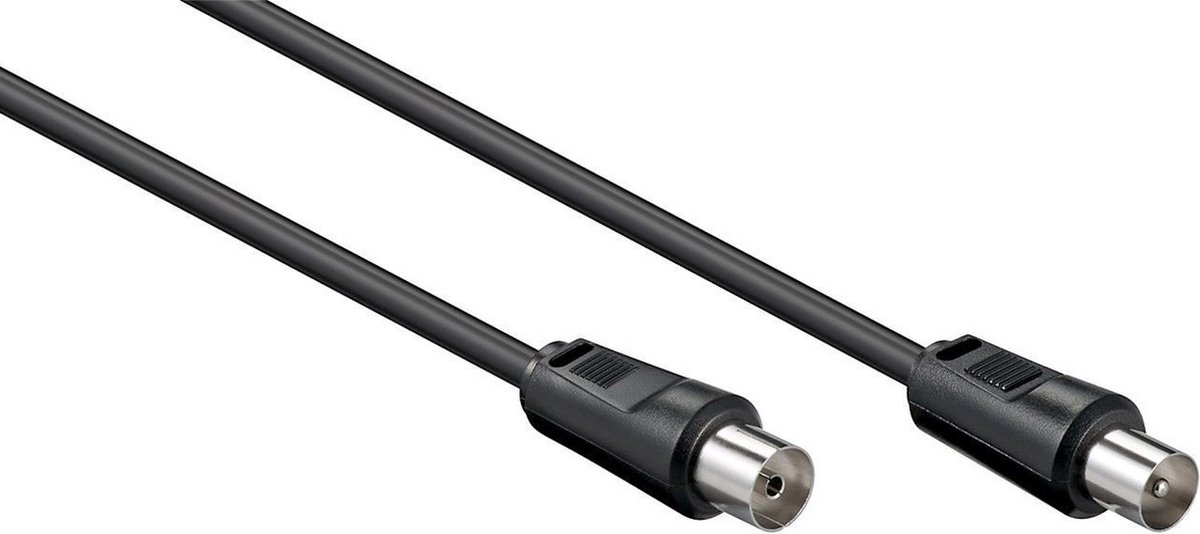 IEC (m) - IEC (v) coaxkabel / recht - zwart - 20 meter
