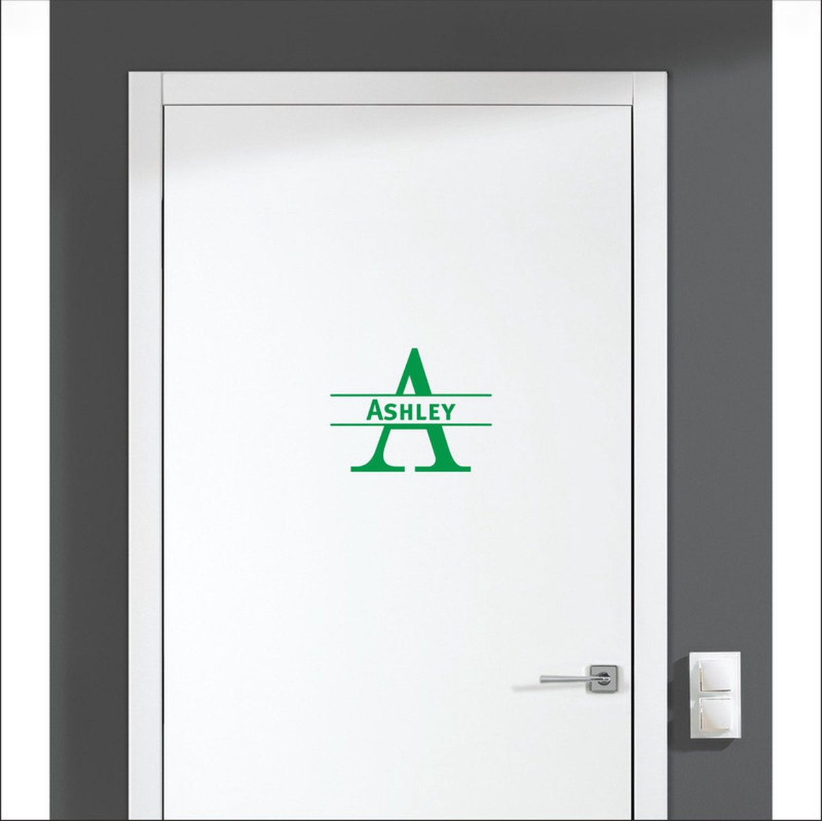 Deursticker Met Naam -  Ashley - Groen