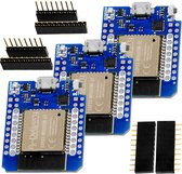 AZDelivery 3 x ESP32 D1 Mini NodeMCU WiFi Microcontroller ESP32-WROOM-32 Module compatibel met Arduino