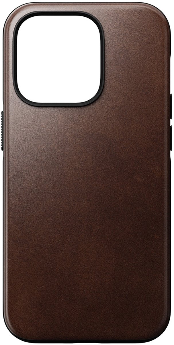 Nomad - Rugged Horween Leather geschikt voor iPhone 14 Plus Mag hoesje - Bruin