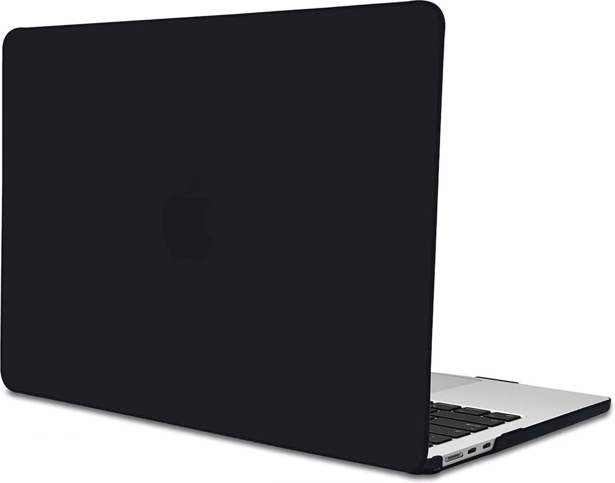 Macbook Air 13.6 inch Case - Middernacht Zwart - Macbook Air 2022 Hoes - Geschikt voor Apple Macbook Air 13.6 inch (A2681)