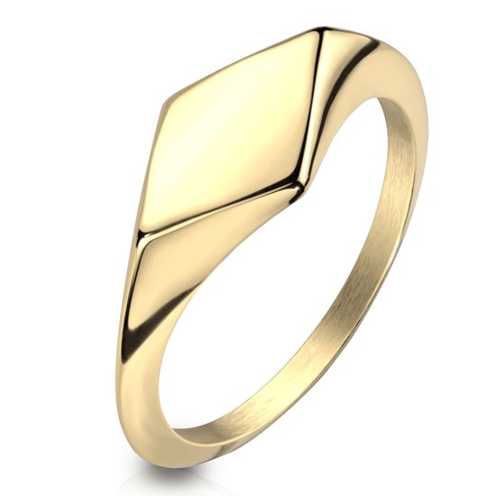 Ringen Dames - Ring Dames - Dames Ring - Vrouwen Ring - Goudkleurig - Gouden Ring Dames - Gouden Ring - Goudkleurige Ring - Tetra