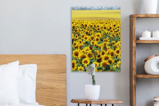 Tableau sur toile Tournesol - Fleurs - Nature - 30x40 cm - Décoration murale