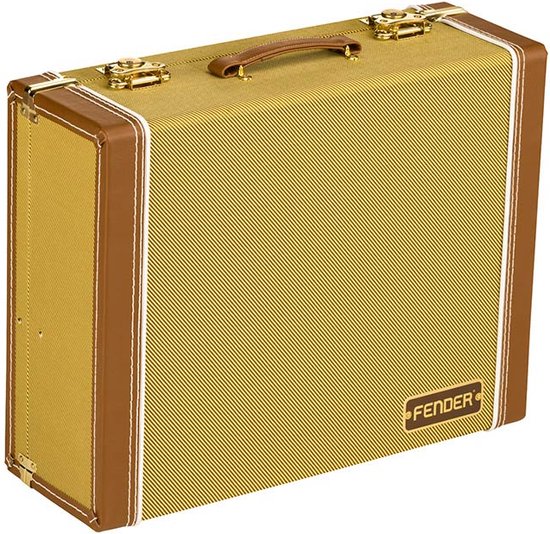 Pedalboard koffer Fender tweed en rood interieur Klein