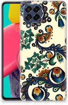 Hoesje maken Geschikt voor Samsung Galaxy M53 Telefoonhoesje met Naam Barok Flower