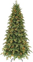 Bol.com Triumph Tree Sherwood Kunstkerstboom Slim met LED Verlichting - H155 x Ø91 cm - Groen aanbieding