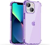 siliconen hoesje Transparente Antichoc Smartphonica iPhone 13 Mini avec Bumper - Violet / Coque Arrière