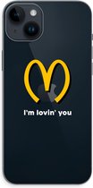 Case Company® - Hoesje geschikt voor iPhone 14 Plus hoesje - I'm lovin' you - Soft Cover Telefoonhoesje - Bescherming aan alle Kanten en Schermrand