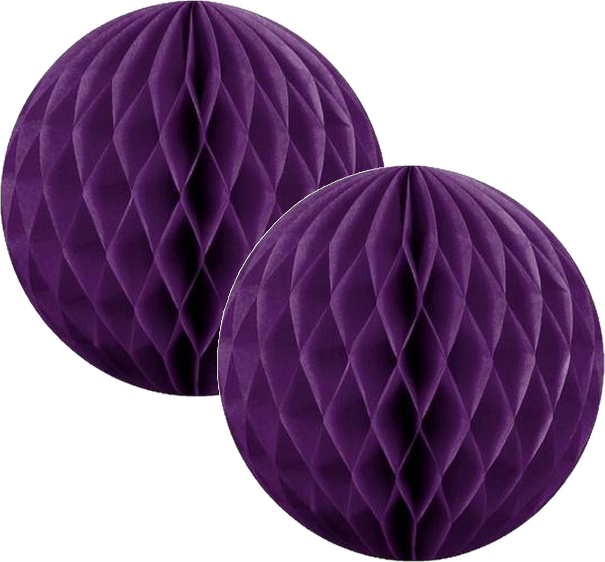 8x Papieren kerstballen paars 10 cm Kerstversiering - Kerstboomversiering - Kerstballen van papier