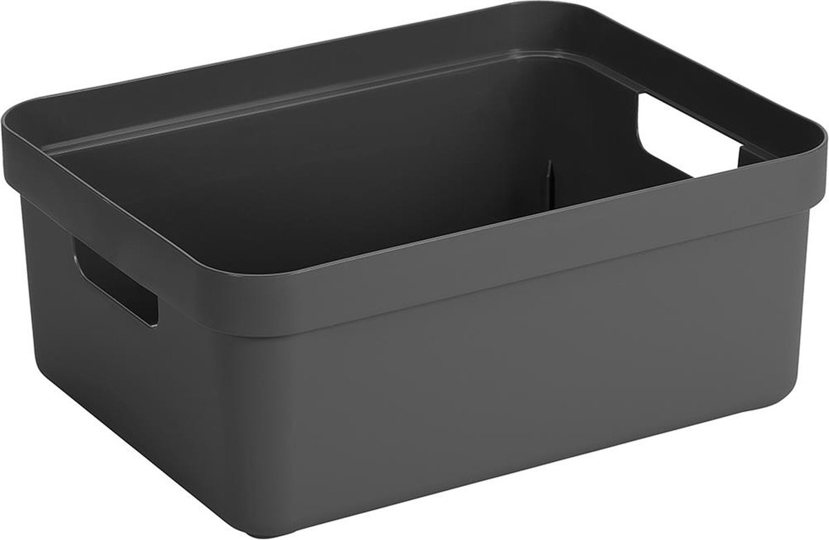Sunware - Sigma home opbergbox 24L antraciet - 445 x 345 x 18 cm