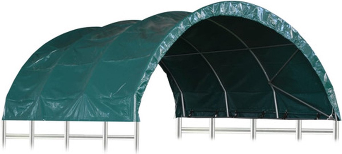 vidaXL Veetent 3,7x3,7 m PVC groen