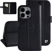 Pierre Cardin Zwart Leer Book Case Smartphonehoesje voor Apple iPhone 13 Pro - Bescherming en Stijlvol Design