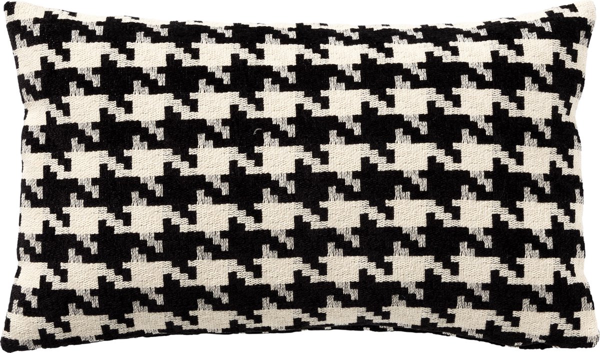 Hoii CHARLOTTE | sierkussen 30x50 cm | Raven | zwart | wit | Hoii | met duurzame kussenvulling