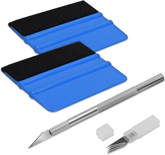 kwmobile raamfolie rakel met vilt - Set van 2 rakels, mesje en 4 ...