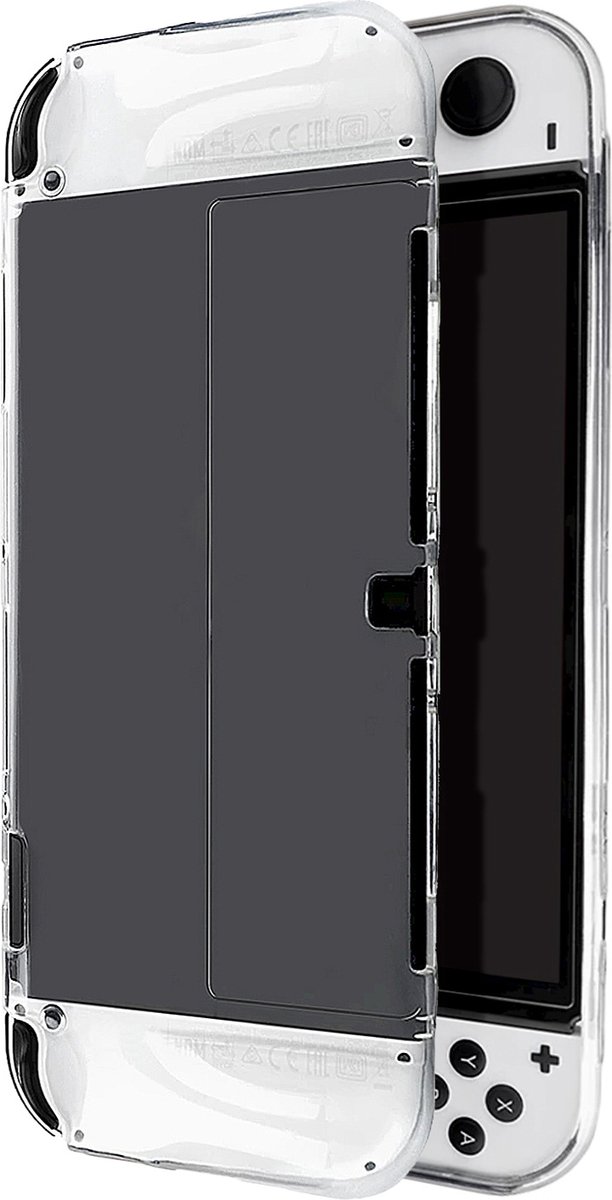 Hoes Geschikt voor Nintendo Switch OLED Case Bescherm Hoesje Hard Cover Shockproof - Case Geschikt voor Nintendo Switch OLED Hoes - Transparant