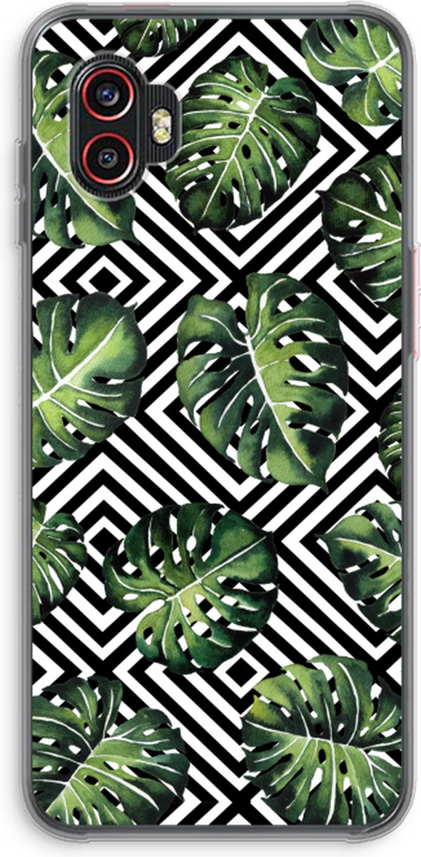 Case Company® - Samsung Galaxy Xcover 6 Pro hoesje - Geometrische jungle - Soft Cover Telefoonhoesje - Bescherming aan alle Kanten en Schermrand