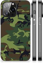 Smartphonehoesje iPhone 14 Pro Max GSM Hoesje met Zwarte rand Camouflage