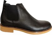 Leren schoenen- Heren Laarzen- Chelsea boots- Heren schoenen- Exclusief Stoere Mannen laarzen- Enkellaarsje 509- Leather- Zwart- Maat 41