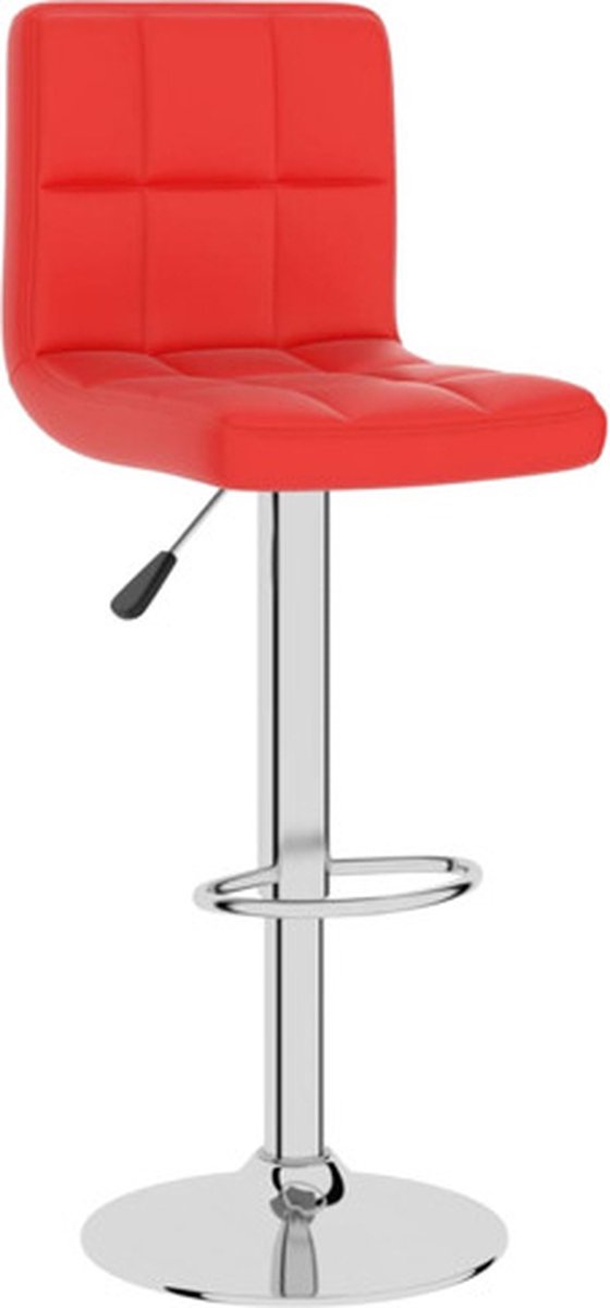 vidaXL - Barkruk - kunstleer - rood