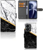 Mobiel Case OnePlus Nord 2T GSM Hoesje Marble White Black