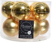 Decoris kerstballen glas mix glanzend mat D6cm licht goud dia6.00cm