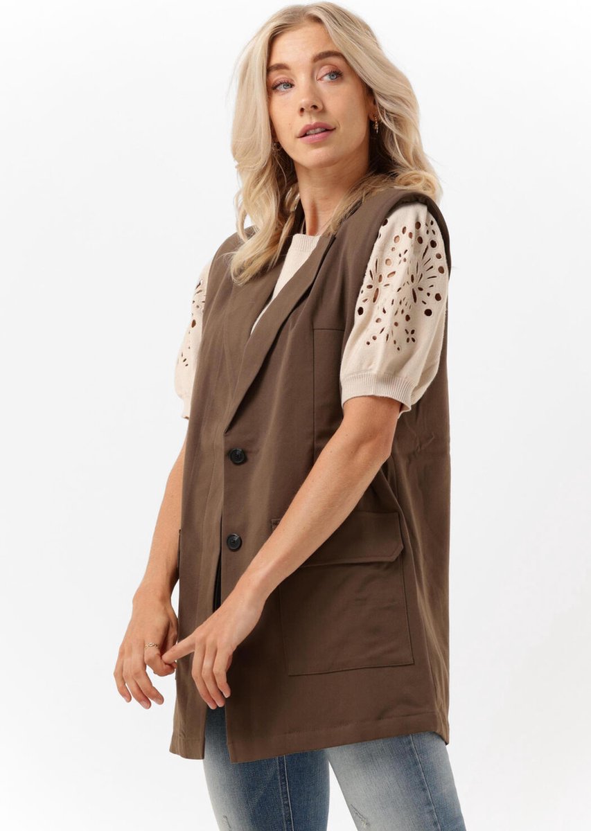 Object Sanni Waistcoat Blazers Dames - Bruin - Maat 42