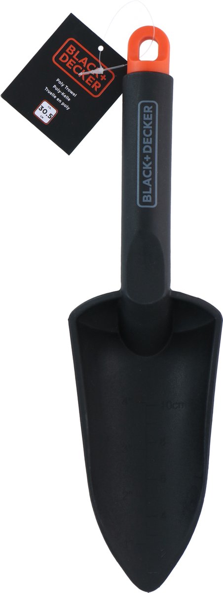 BLACK+DECKER Tuinschep - met Maataanduiding - Tuinschepje 30,5CM - Polypropyleen - Zwart/Oranje van BLACK+DECKER — afbeelding 5