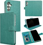 Casemania Hoesje Geschikt voor Samsung Galaxy A34 5G Turquoise - Portemonnee Book Case - Kaarthouder & Magneetlipje