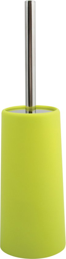 MSV Toiletborstel in houder/WC-borstel - appelgroen - kunststof - 35 cm