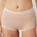 Beige Ten Cate shorts, aangesloten model met merkembleem.