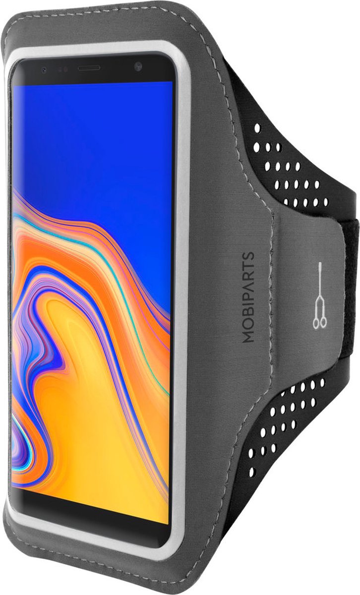 Hardloop Sportarmband geschikt voor Samsung Galaxy J6+ (2018) - Zwart - Mobiparts