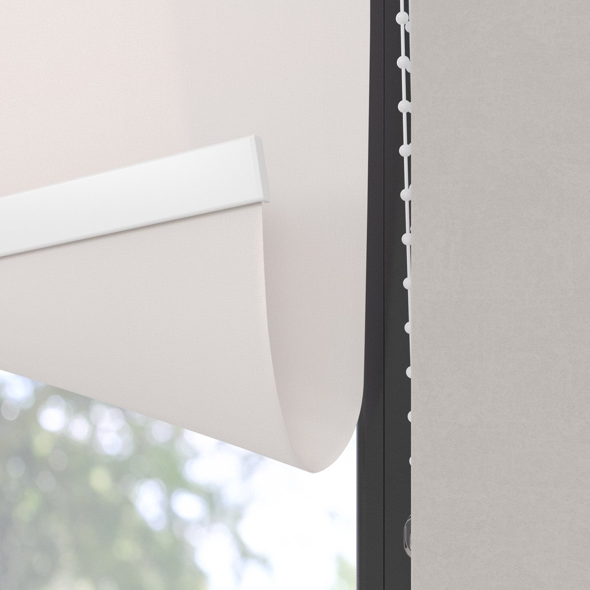 Dutchblinds Rolgordijn - lichtdoorlatend - Sneeuw Wit - 60x275cm - Raamdecoratie op maat